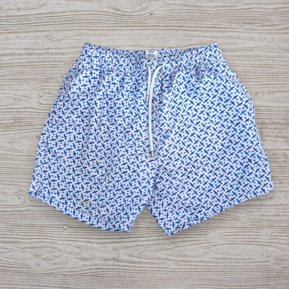 BERTIGO Boys XL Aviator Airplane Swim Trunks Shorts Vacation Resort 12/14 - Picture 1 of 3